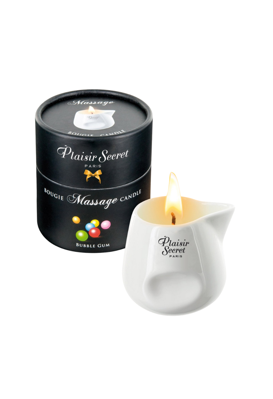 Zmysłowa świeca do masażu o słodkim aromacie gumy balonowej - 80 ml