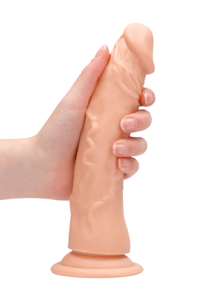 Realistyczne dildo z przyssawką – miękki materiał Skin TPE - 21,5 cm