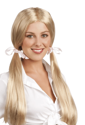 Blond peruka grzecznej uczennicy