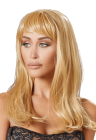 Blond peruka - długie włosy z grzywką, długość ok. 45 cm
