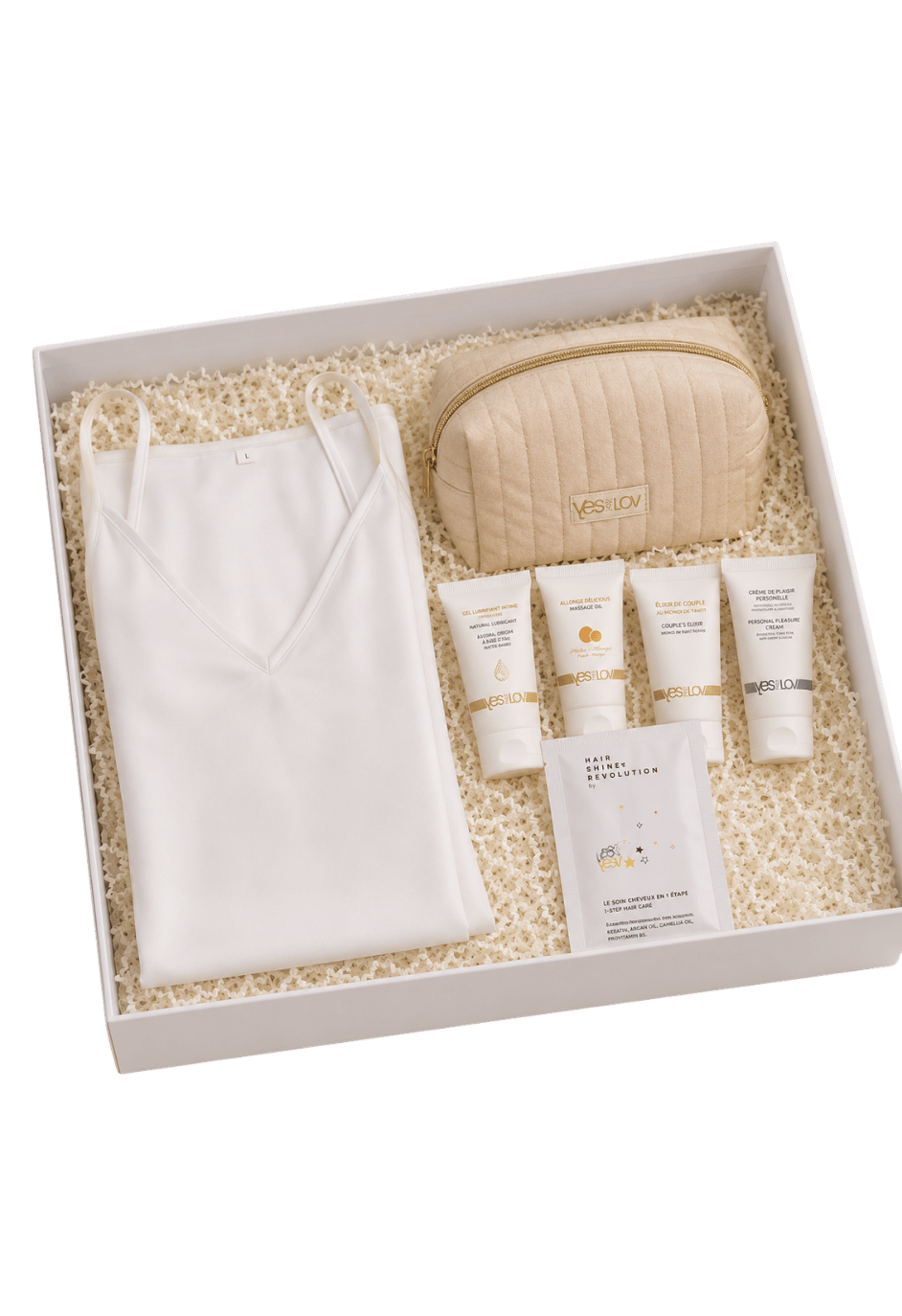 Soft Bridal Evening - koszulka satynowa i zestaw kosmetyków self-care