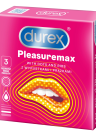 Prezerwatywy stymulujące z prążkami i kropkami, Durex 3 szt.