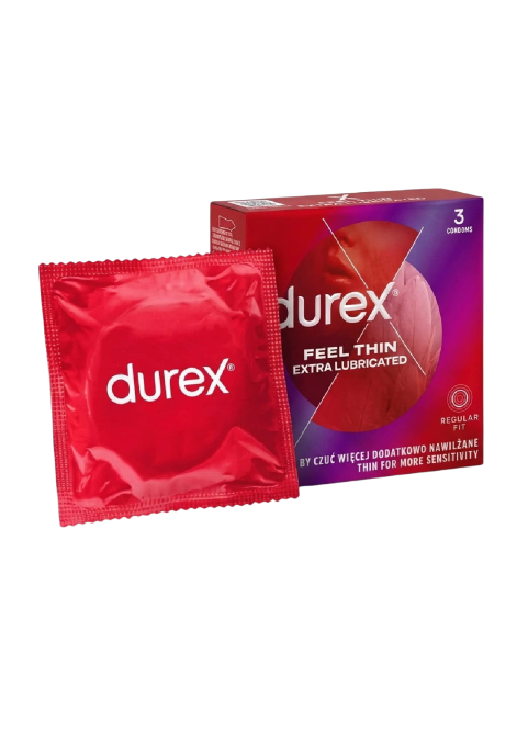 Niezwykle cienkie prezerwatywy Durex Fetherlite Elite, 3 szt.