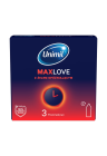 Nielateksowe prezerwatywy opóźniające wytrysk - Unimil Max Love, 3 szt.