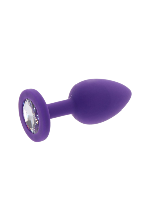Silikonowy korek analny z biżuteryjnym wykończeniem - 7 cm