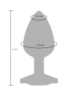Silikonowy korek analny z biżuteryjnym wykończeniem - 7 cm