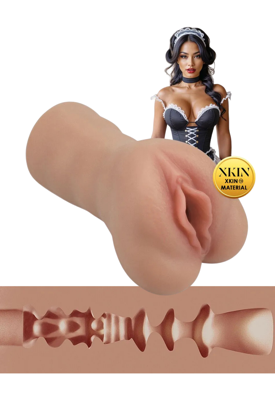 Pokojówka Lacey Medium - masturbator z animacją i materiałami 18+