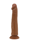 Realistyczne dildo z ruchomą skórą i mocną przyssawką  w cielisty kolorze - 25,4 cm