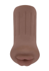 Realistyczny masturbator - usta kolor ciemny, Small