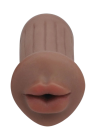 Realistyczny masturbator - usta kolor ciemny, Small