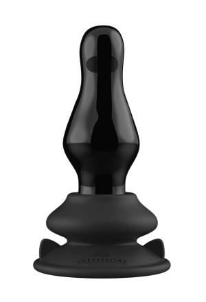 Wibrujące, szklane dildo sterowane pilotem - 11 cm