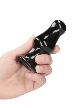 Wibrujące, szklane dildo sterowane pilotem - 11 cm