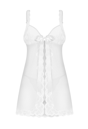 Koronkowy komplet babydoll ze stringami
