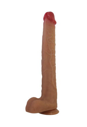 Silikonowe, duże dildo realistyczne do intensywnych doznań - 37,5 cm