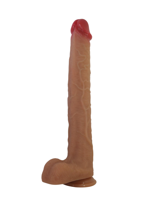 Silikonowe, duże dildo realistyczne do intensywnych doznań - 37,5 cm