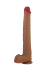 Silikonowe, duże dildo realistyczne do intensywnych doznań - 37,5 cm