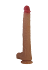 Silikonowe, duże dildo realistyczne do intensywnych doznań - 37,5 cm