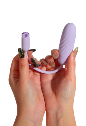 Elastyczny wibrator z końcówką typu brush - sterowany aplikacją