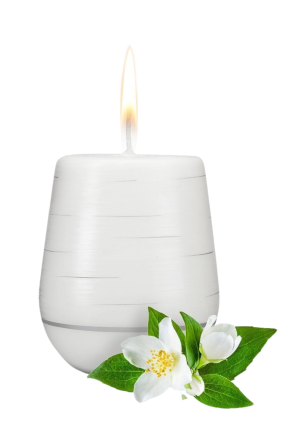 Świeca do aromaterapii z afrodyzjakami i feromonami, kwiat jaśminu