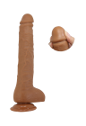 Elastyczne dildo z przyssawką o naturalnym kształcie - 28 cm