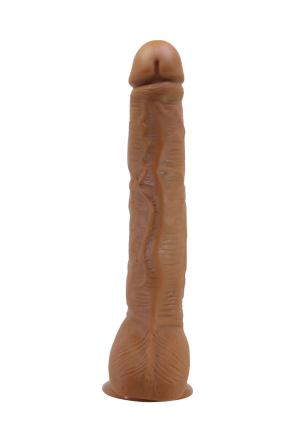 Elastyczne dildo z przyssawką o naturalnym kształcie - 28 cm