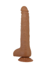 Elastyczne dildo z przyssawką o naturalnym kształcie - 28 cm