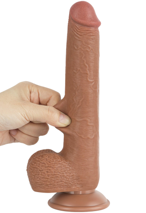 Elastyczne dildo z technologią ruchomej skóry - 22,5 cm