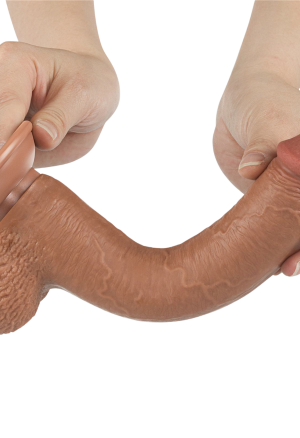 Elastyczne dildo z technologią ruchomej skóry - 22,5 cm