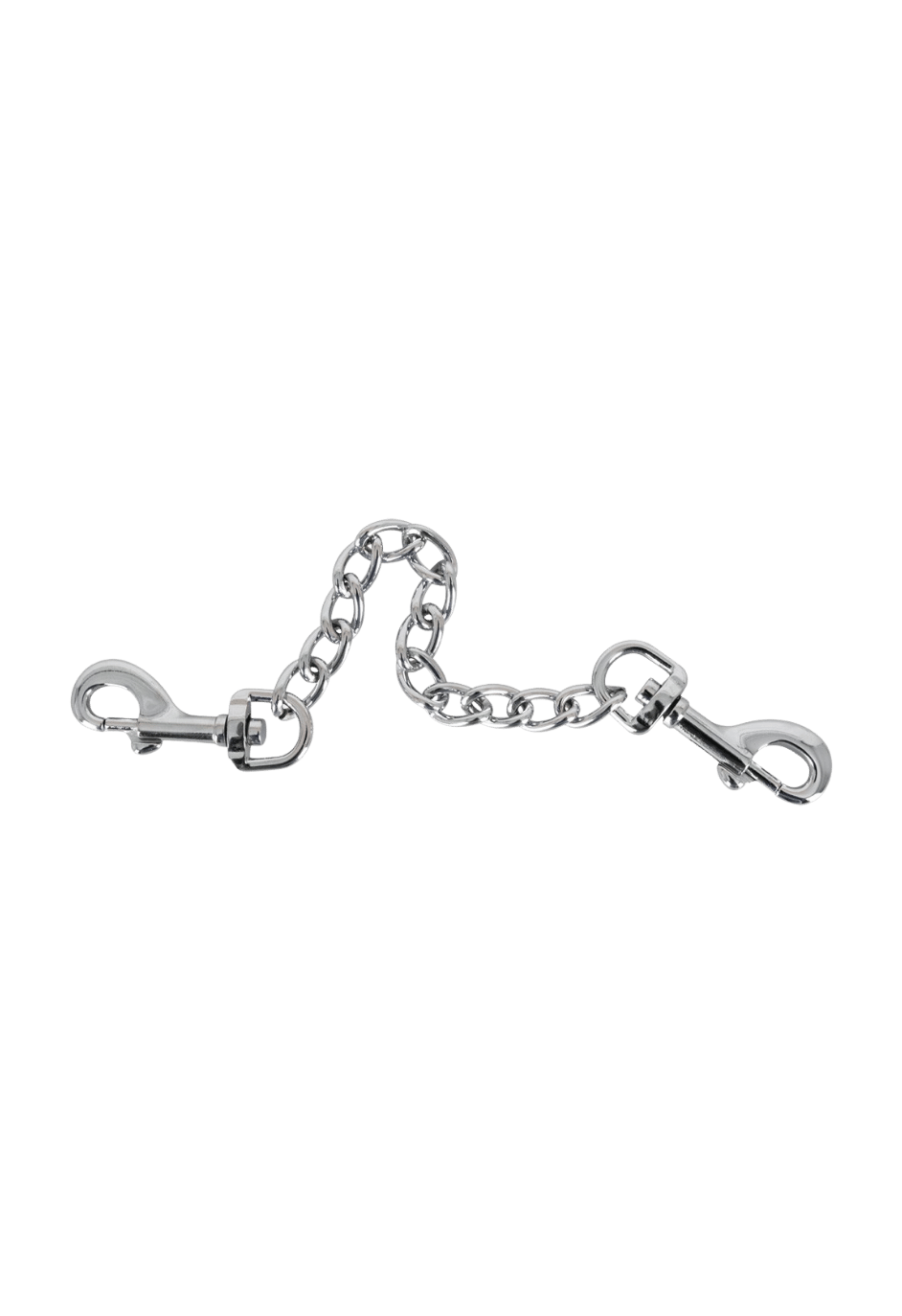 Metalowy łańcuszek z karabińczykami na obu końcach - 15 cm