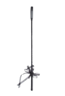 Długa, czarna szpicruta - pejcz jeździecki, skóra 71 cm