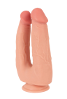 Realistyczne podwójne dildo z elastycznymi trzonami i przyssawką