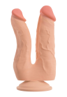 Realistyczne podwójne dildo z elastycznymi trzonami i przyssawką