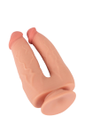 Realistyczne podwójne dildo z elastycznymi trzonami i przyssawką
