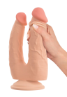 Realistyczne podwójne dildo z elastycznymi trzonami i przyssawką