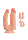 Realistyczne podwójne dildo z elastycznymi trzonami i przyssawką