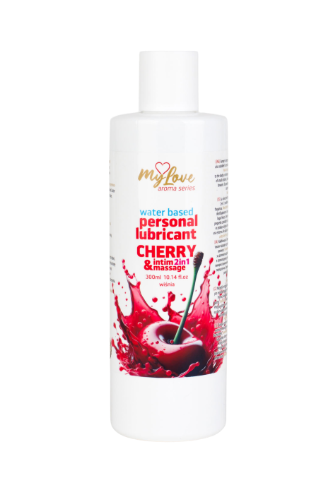 Wodny żel do gry wstępnej i masażu ciała o wiśniowym aromacie - 300ml