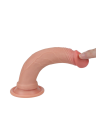 Realistyczne dildo z przyssawką z dwuwarstwowego silikonu - 18,5 cm
