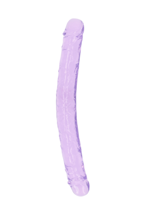 Elastyczne podwójne dildo transparentne - 34 cm