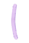 Elastyczne podwójne dildo transparentne - 34 cm