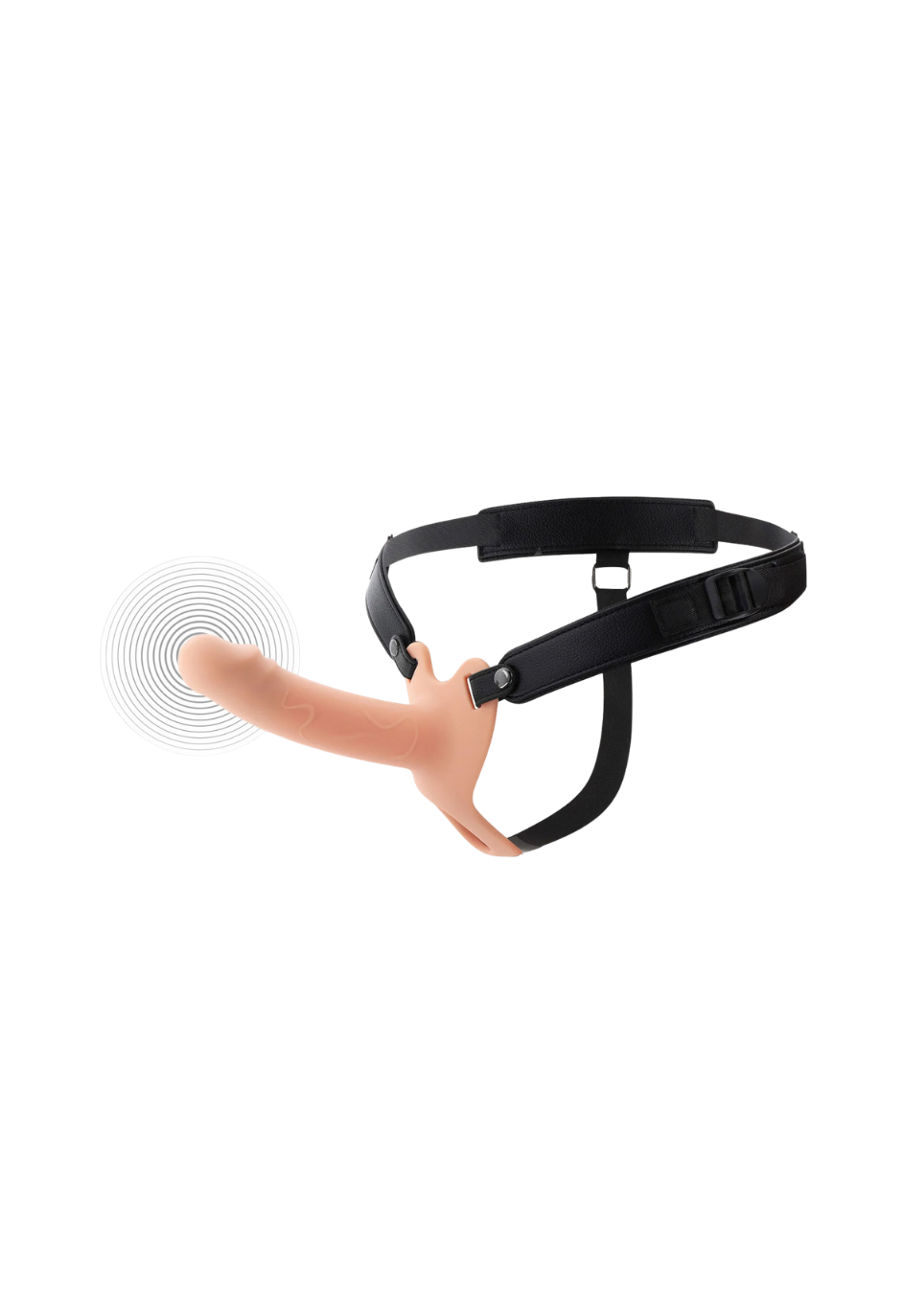 Puste dildo z uprzężą, wibracjami i zdalnym sterowaniem