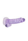 Fioletowe realistyczne dildo z przyssawką 18 cm | Erotic Med