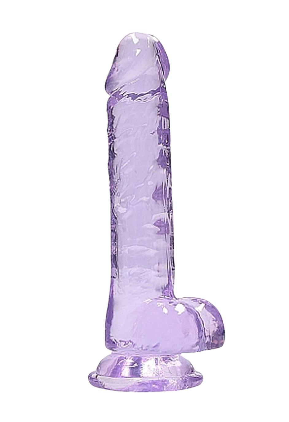 Fioletowe realistyczne dildo z przyssawką 18 cm | Erotic Med