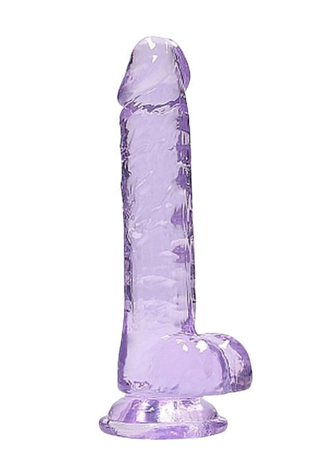 Fioletowe realistyczne dildo z przyssawką 18 cm | Erotic Med
