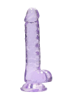 Fioletowe realistyczne dildo z przyssawką 18 cm | Erotic Med