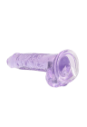 Fioletowe realistyczne dildo z przyssawką 18 cm | Erotic Med