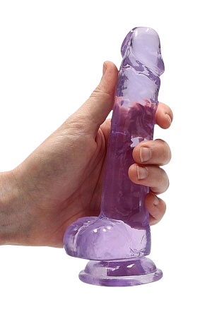 Fioletowe realistyczne dildo z przyssawką 18 cm | Erotic Med