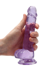 Fioletowe realistyczne dildo z przyssawką 18 cm | Erotic Med