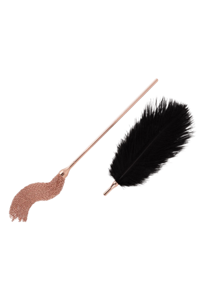 Piórko do pieszczot i pejcz 2w1 rose gold | Erotic Med