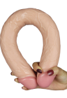 Realistyczne dildo z podwójną końcówką - 44 cm