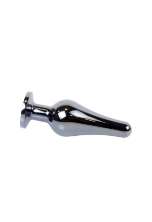 Metalowy korek analny z ozdobnym kryształkiem i etui - 9,5 cm